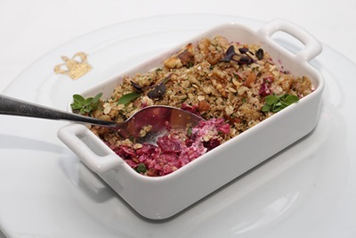 Beetroot and Apple Crumble 