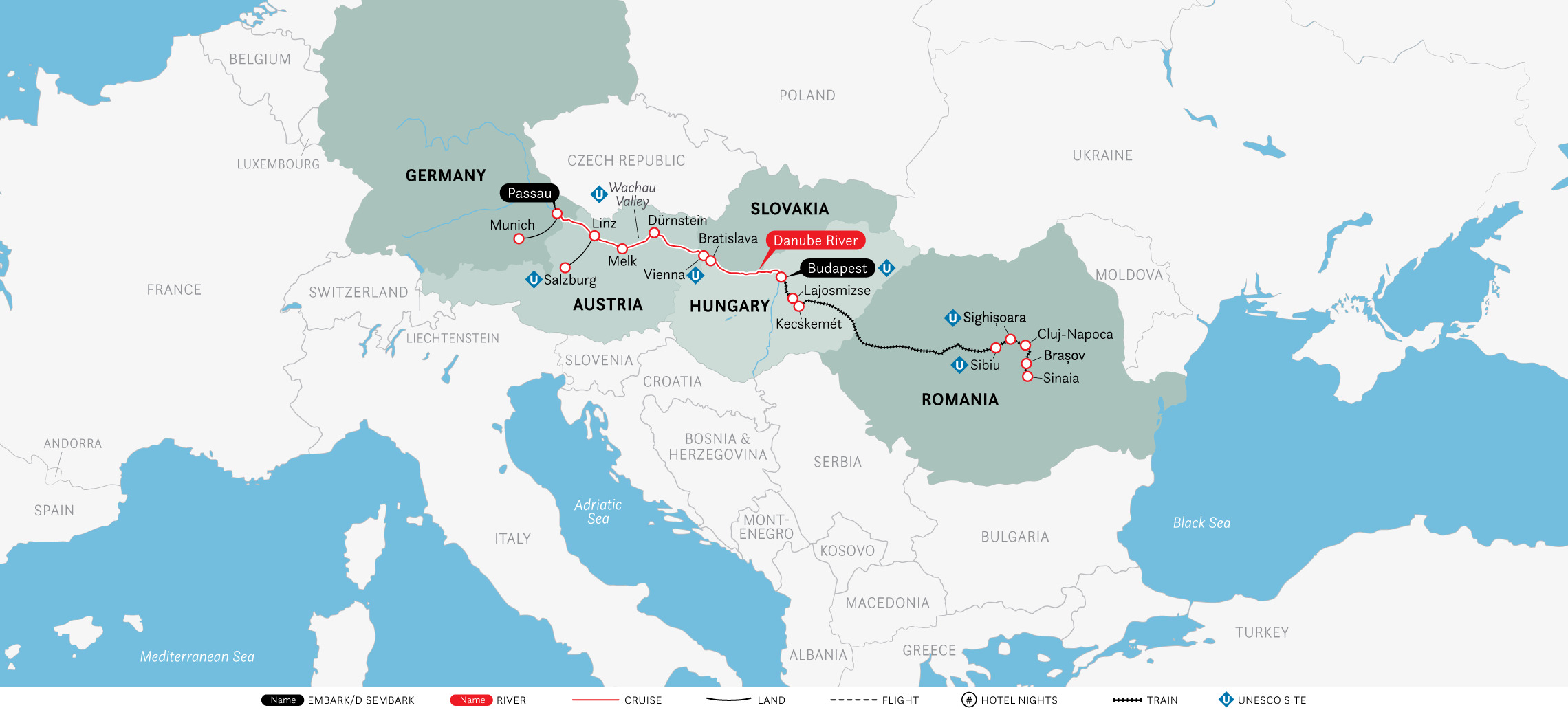 Cruise & Rail: Enchanting Danube & the Castles of Transylvania (2022)